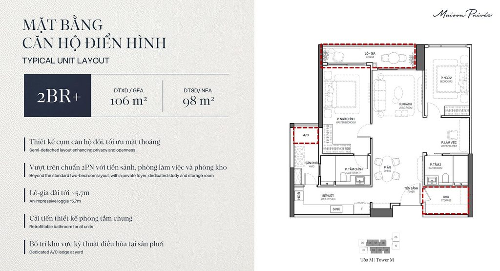Căn hộ 2 phòng ngủ 8 Căn hộ 2 phòng ngủ
