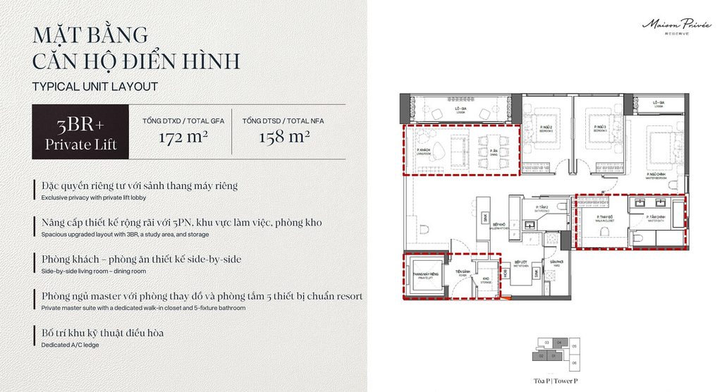 Căn hộ 3 phòng ngủ 5 Căn hộ 3 phòng ngủ