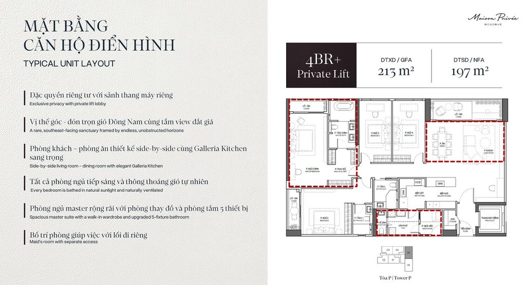 Căn hộ 4 phòng ngủ 7 Căn hộ 4 phòng ngủ